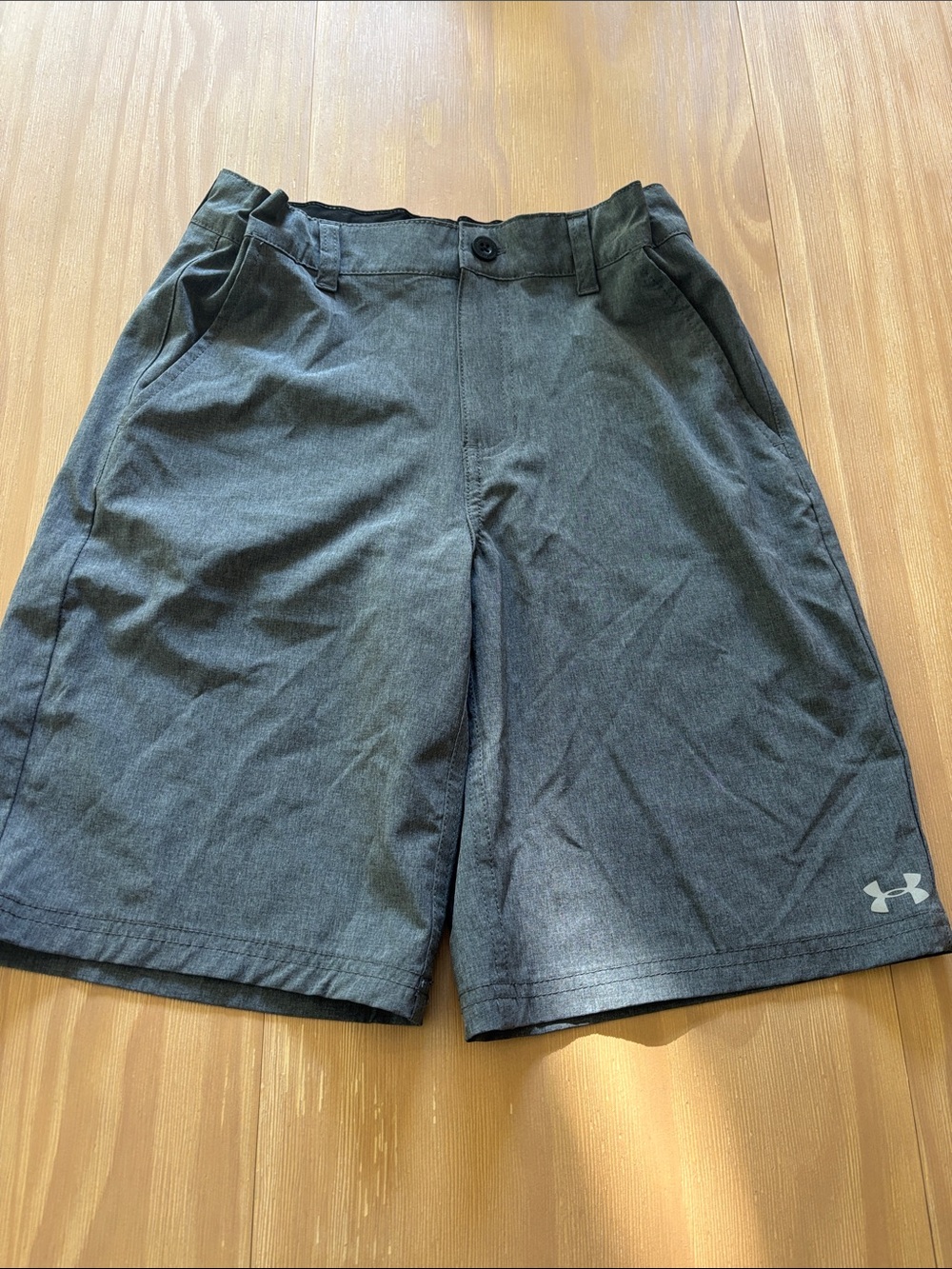 Under Armour Charcoal Gray Boys Athletic Shorts
